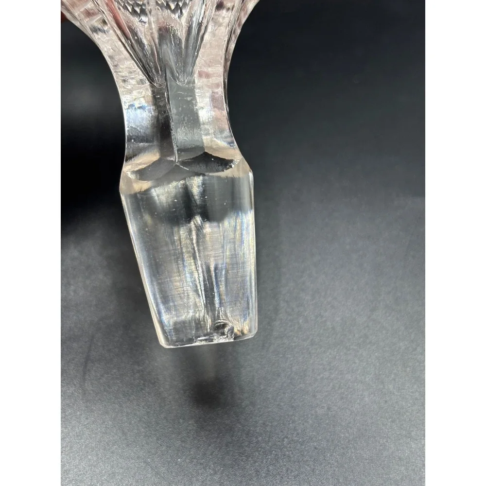 Vintage Cut Glass Decanter Stopper Diamond Point Pattern Replacement 5 Inch